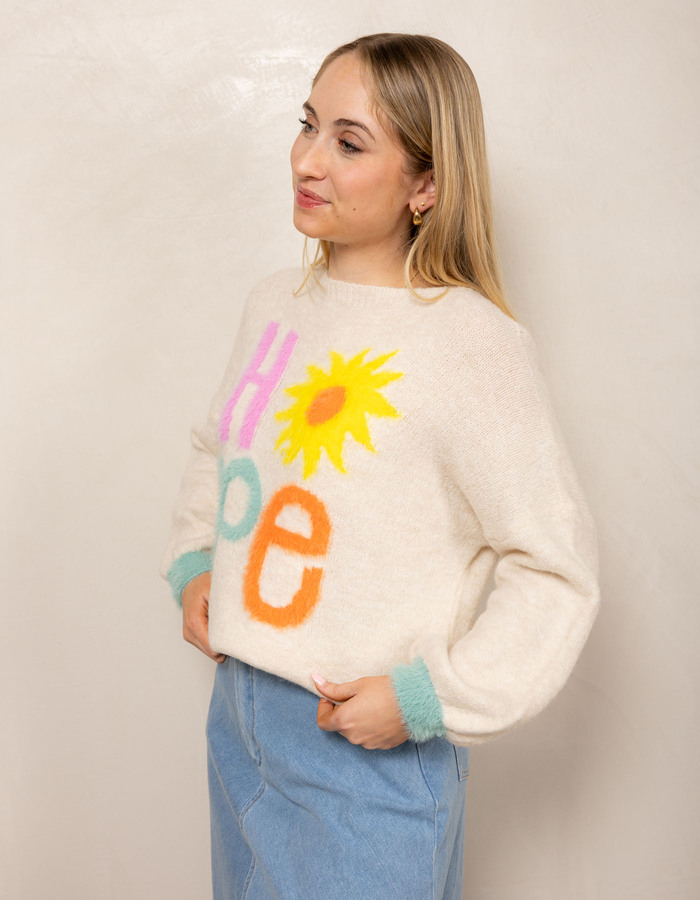 Amelie Amelie lange mouw pull beige