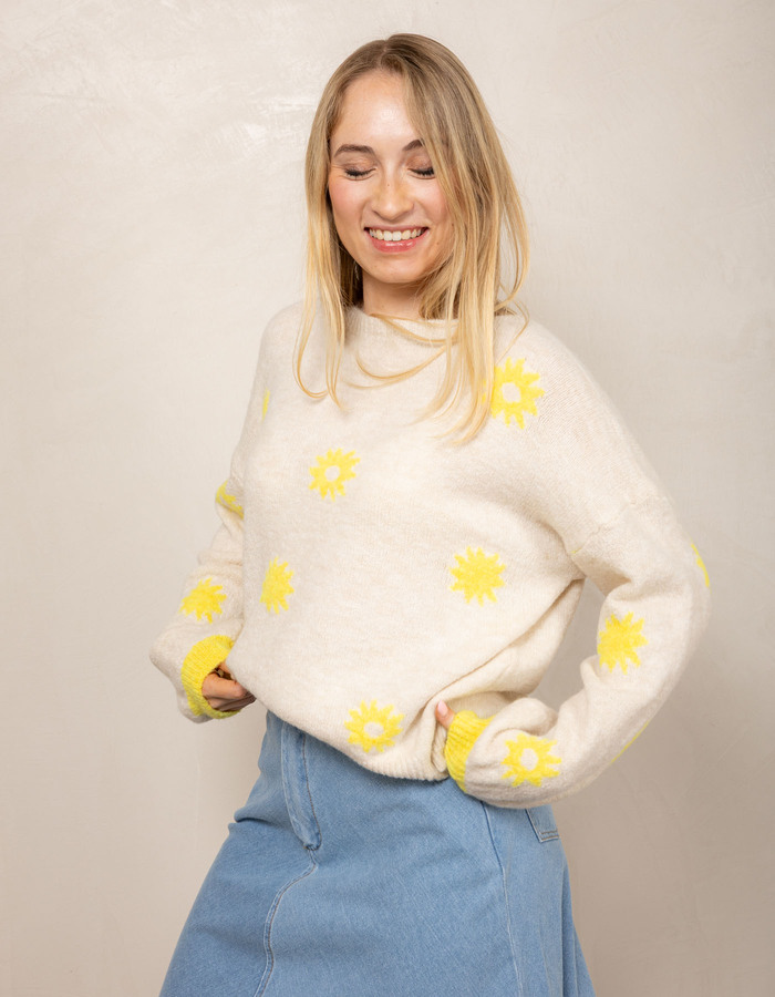 Amelie Amelie lange mouw pull beige