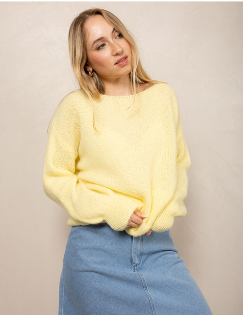 Amelie Amelie lange mouw pull geel