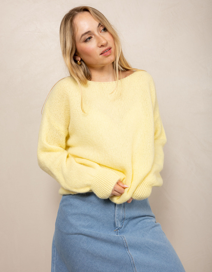 Amelie Amelie lange mouw pull geel