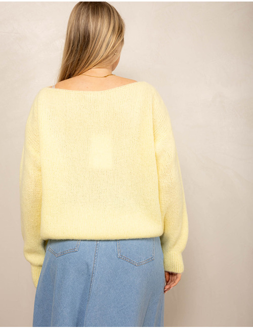 Amelie Amelie lange mouw pull geel