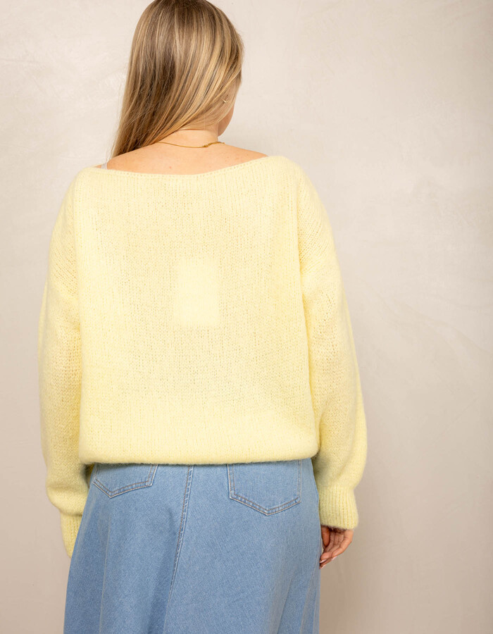 Amelie Amelie lange mouw pull geel