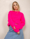 Amelie Amelie lange mouw pull fuschia