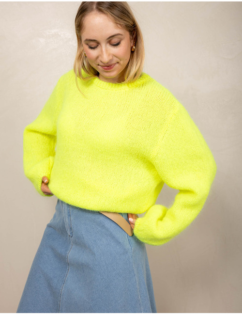 Amelie Amelie lange mouw pull geel