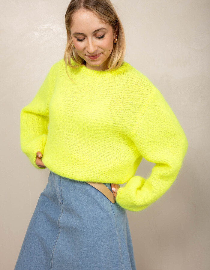 Amelie Amelie lange mouw pull geel