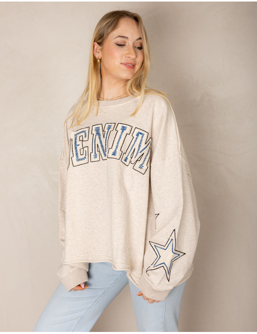 The Shirt Projects lange mouw sweater beige