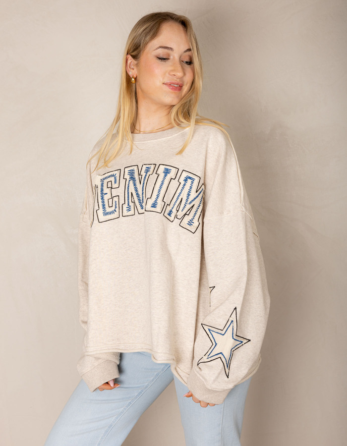 The Shirt Projects lange mouw sweater beige