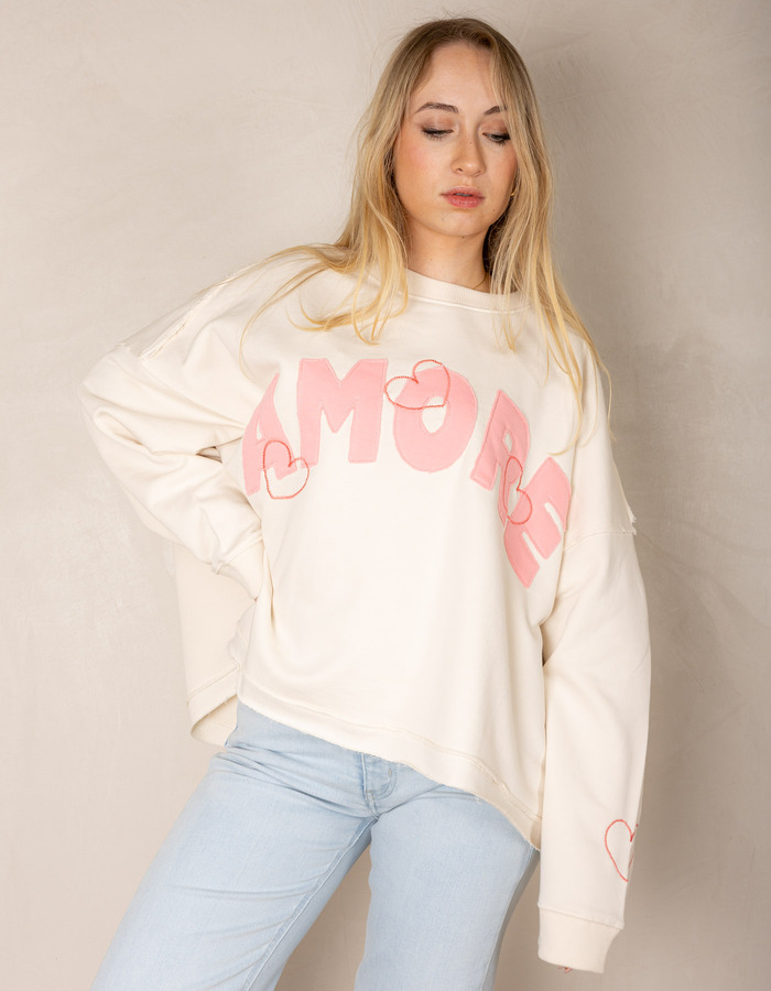 The Shirt Projects lange mouw sweater ecru