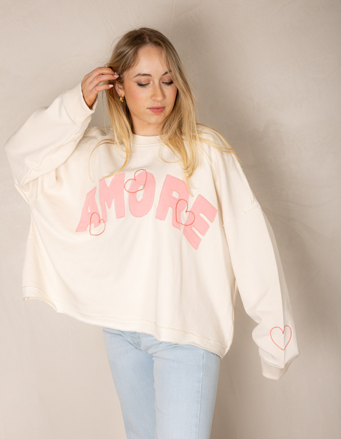 The Shirt Projects lange mouw sweater ecru