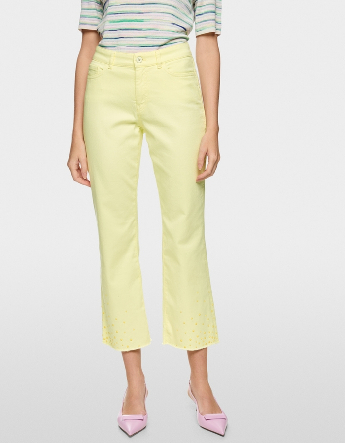 FORLI jeans met studs en franjes