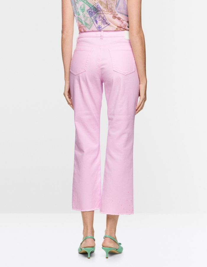 FORLI jeans met studs en franjes