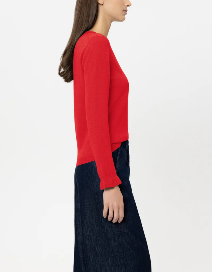 Fijngebreide trui in wol kasjmiermix