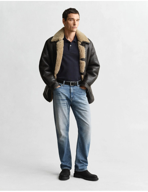 Regular Fit Shield piqué poloshirt