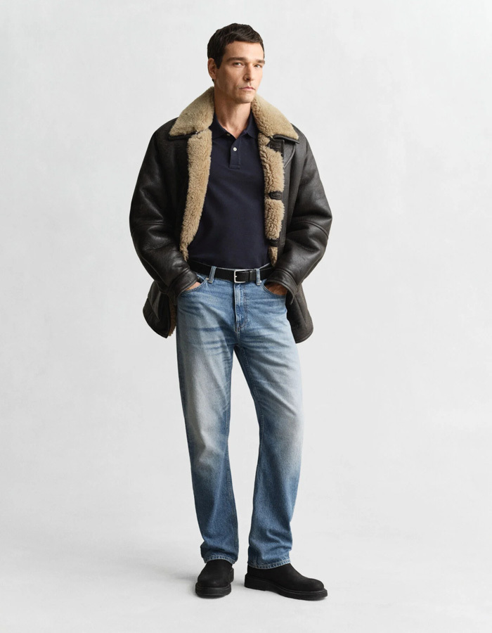 Regular Fit Shield piqué poloshirt