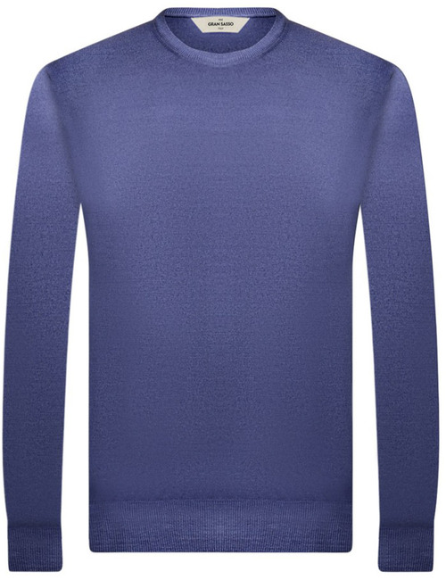 Crewneck trui van wol met lange mouwen