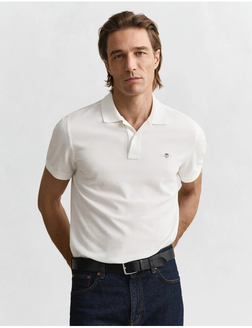 Regular Fit Shield piqué poloshirt