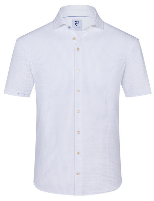 R2 hemd met korte mouw wit