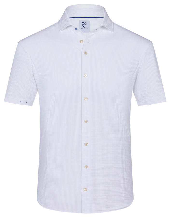 R2 hemd met korte mouw wit