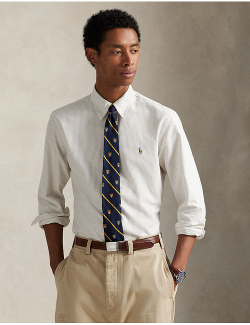 Custom Fit gestreept oxford hemd