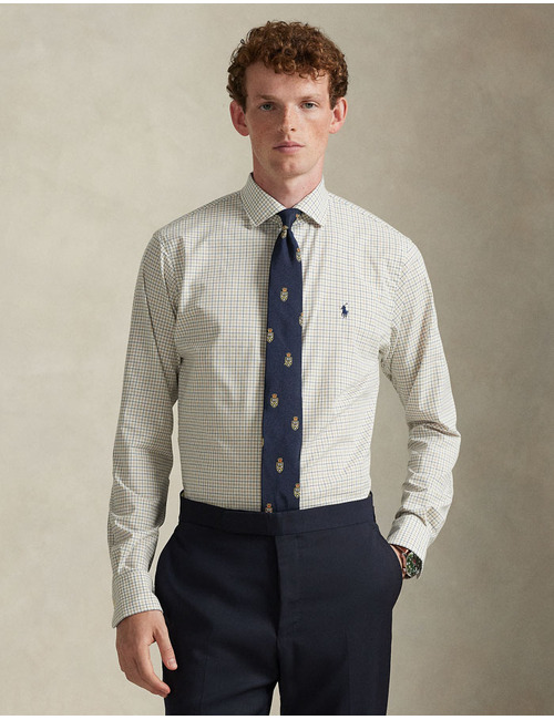 Slim fit stretch poplin hemd