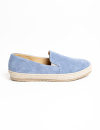 Blauwe suède espadrilles