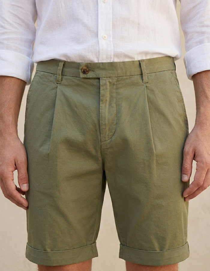 Bermuda modern fit in katoenstretch