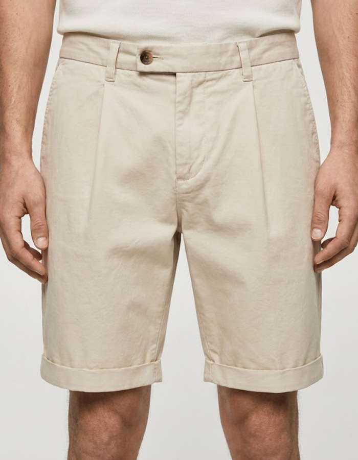 Bermuda modern fit in katoenstretch