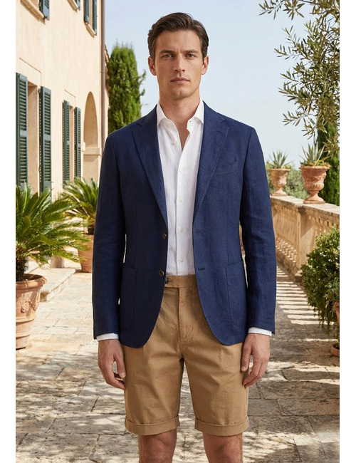 Bermuda modern fit in katoenstretch