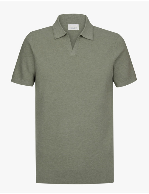 Profuomo korte mouw polo groen