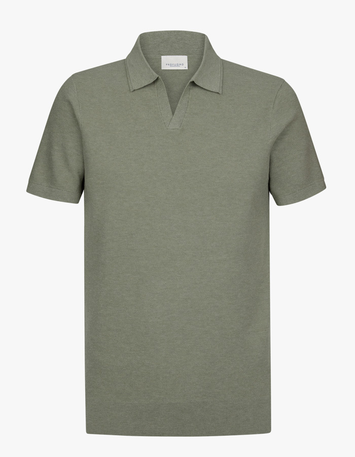 Profuomo korte mouw polo groen