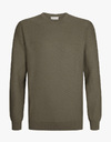 Profuomo pull met ronde hals kaki