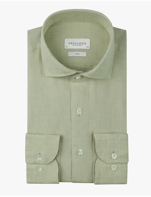 Profuomo slim fit hemd groen