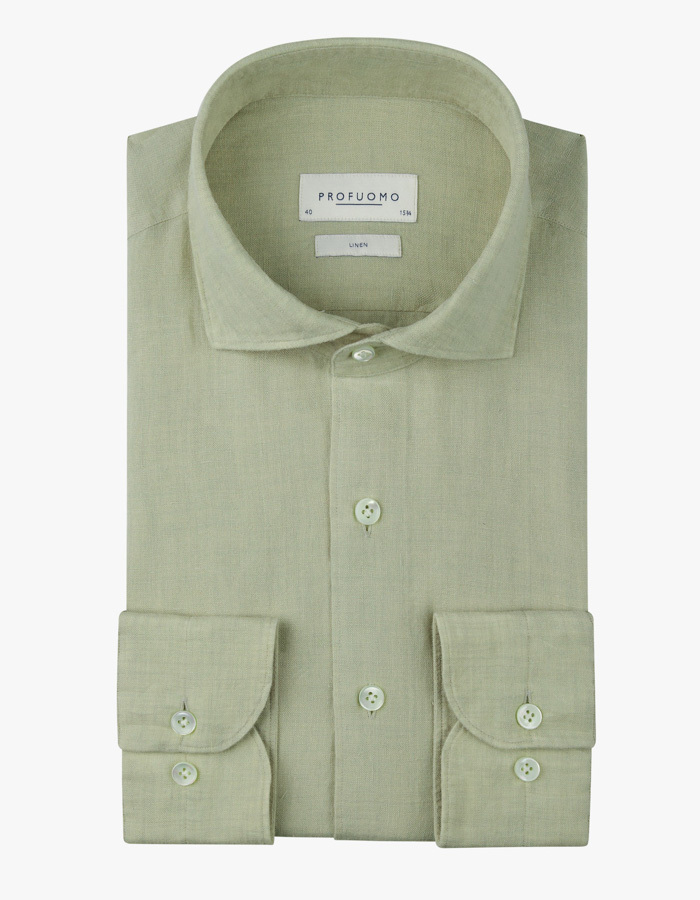Profuomo slim fit hemd groen