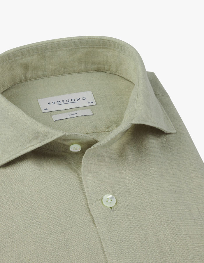Profuomo slim fit hemd groen