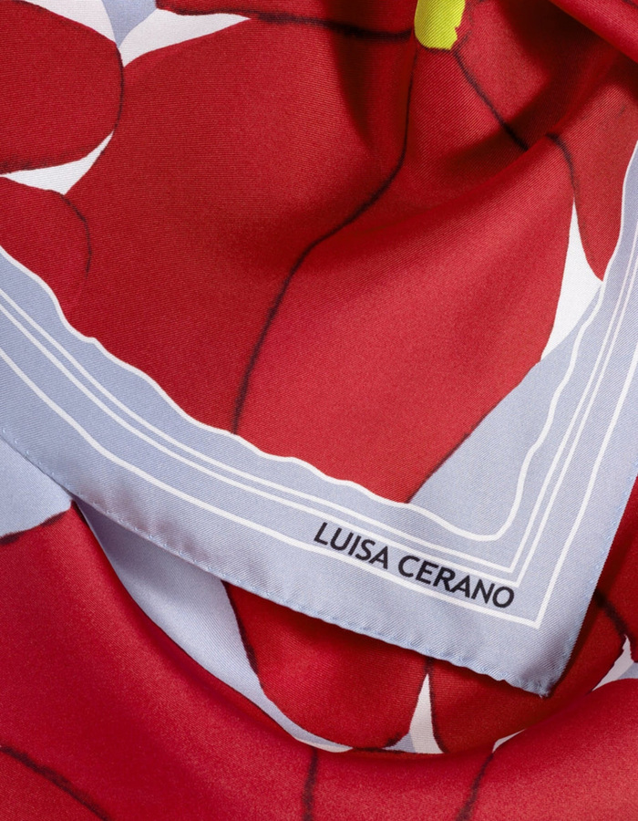 Zijden sjaal met bloemenprint