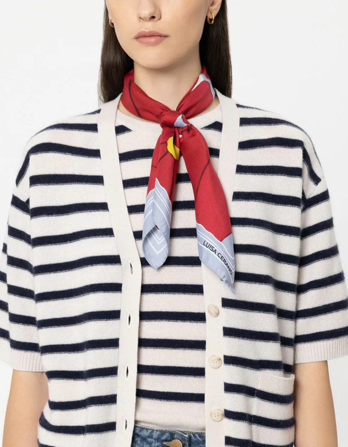 Zijden sjaal met bloemenprint