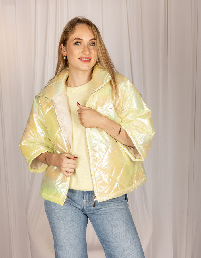 bodywarmer met glanzende afwerking