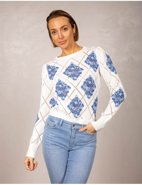 Twinset lange mouw pull wit