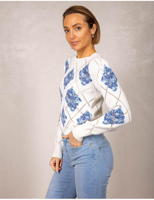 Twinset lange mouw pull wit