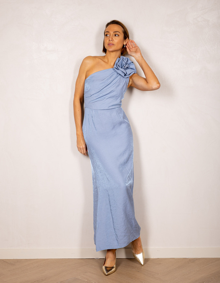 Nxi By Oni Onik lang kleed blauw