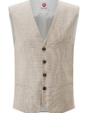 CG Plum slim fit gilet zonder revers – beige