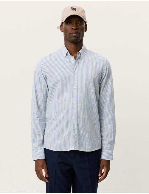 Konrad gestreept katoen linnen hemd in allure