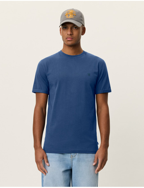 Norregaard contrast T-shirt in dark denim blue