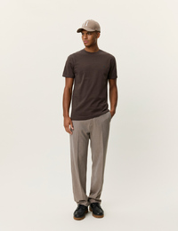 Norregaard contrast T-shirt in turkish coffee brown