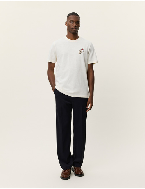 Ben Troy T-shirt in light ivory