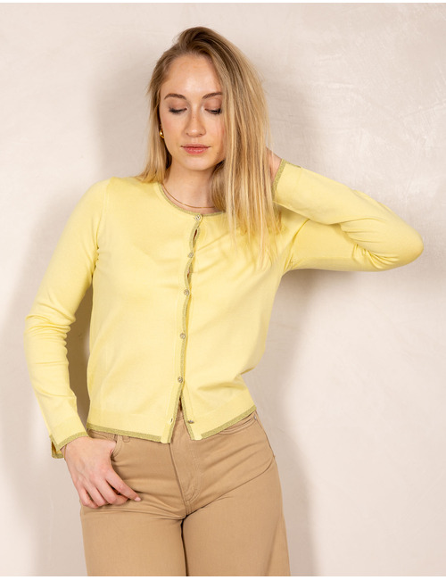 Liu Jo lange mouw gilet geel