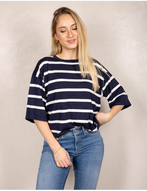 Freequent 3/4 mouw pull navy