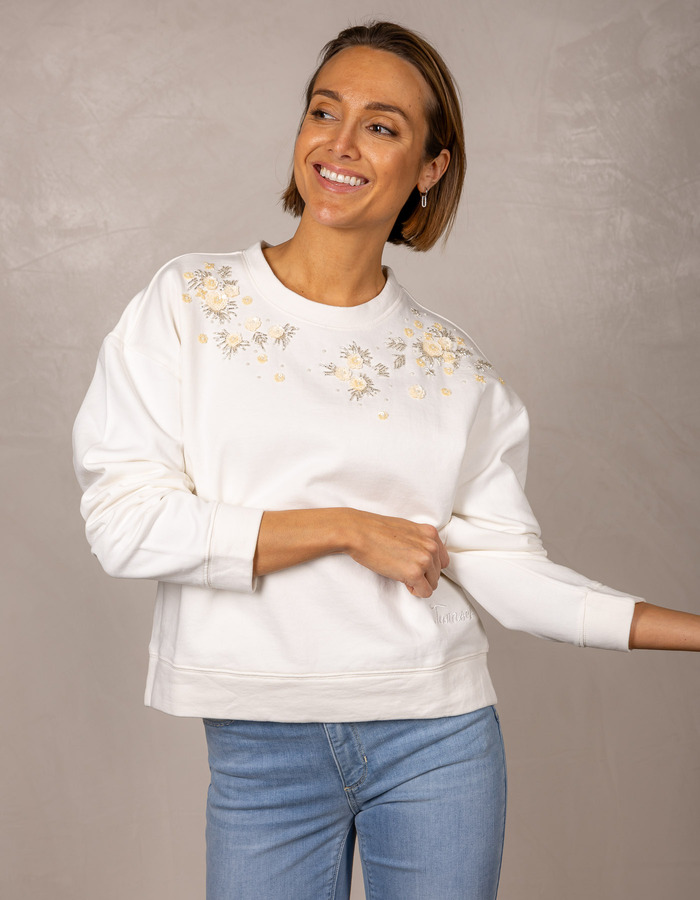 Twinset lange mouw sweater ecru