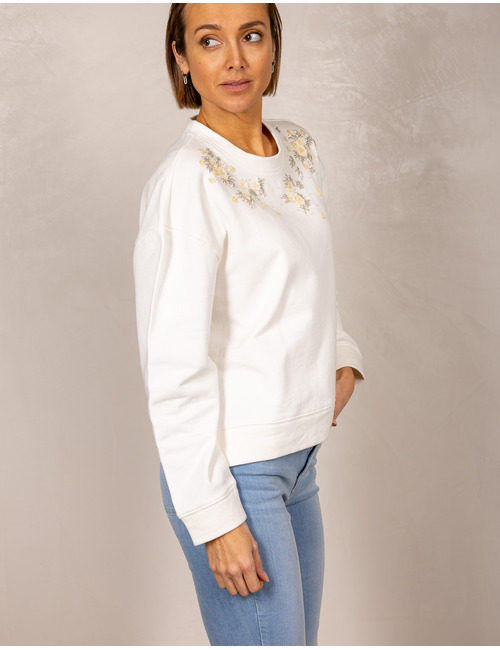 Twinset lange mouw sweater ecru