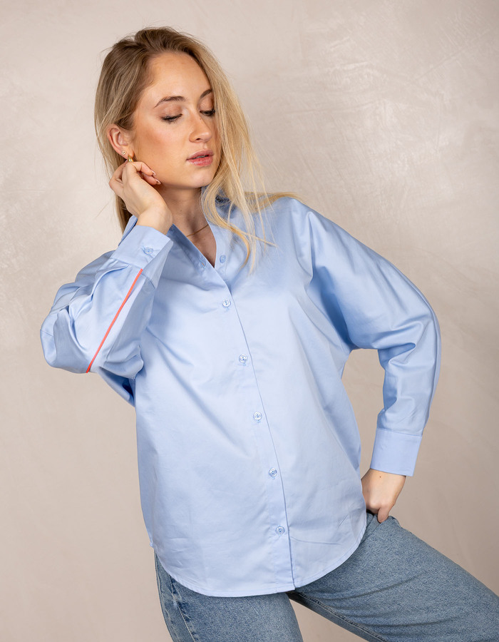 Lalotti lange mouw bloes blauw